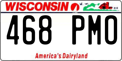 WI license plate 468PMO