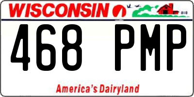 WI license plate 468PMP