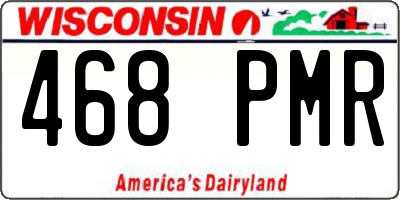 WI license plate 468PMR