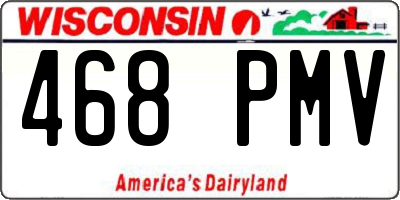 WI license plate 468PMV