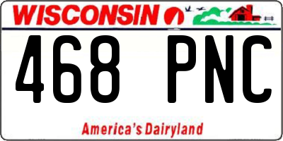 WI license plate 468PNC