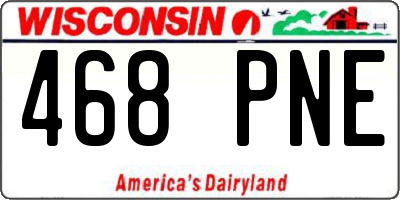 WI license plate 468PNE