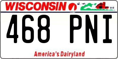 WI license plate 468PNI