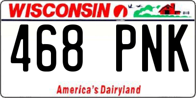 WI license plate 468PNK