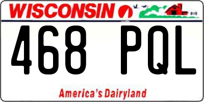WI license plate 468PQL