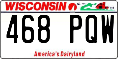 WI license plate 468PQW