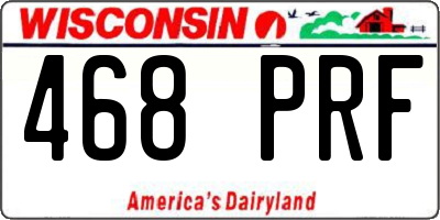 WI license plate 468PRF