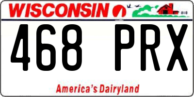 WI license plate 468PRX
