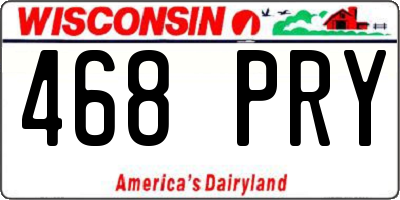 WI license plate 468PRY