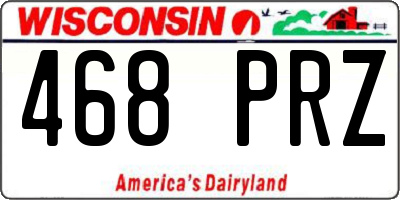 WI license plate 468PRZ