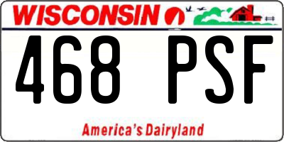 WI license plate 468PSF
