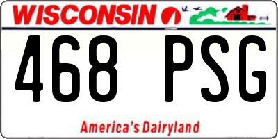 WI license plate 468PSG
