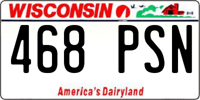 WI license plate 468PSN