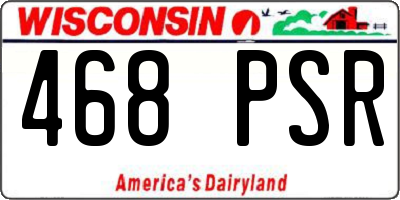 WI license plate 468PSR