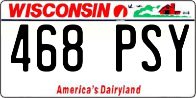 WI license plate 468PSY