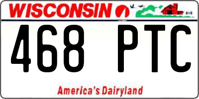 WI license plate 468PTC