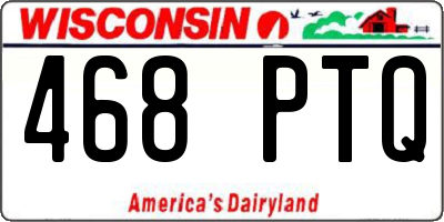 WI license plate 468PTQ