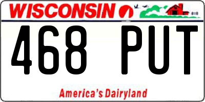 WI license plate 468PUT