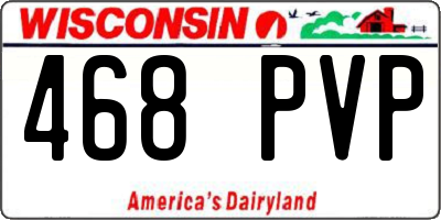 WI license plate 468PVP