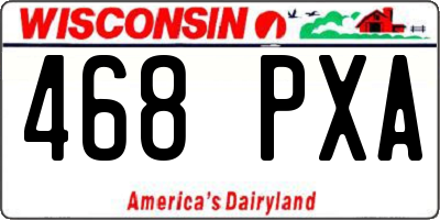 WI license plate 468PXA