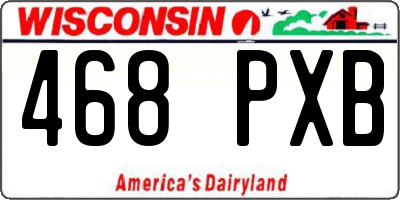 WI license plate 468PXB