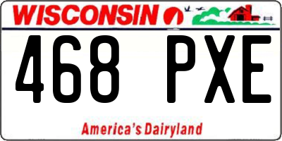 WI license plate 468PXE