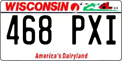 WI license plate 468PXI