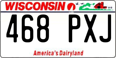 WI license plate 468PXJ