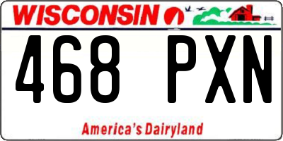WI license plate 468PXN