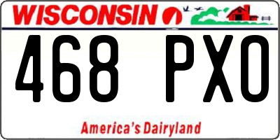 WI license plate 468PXO