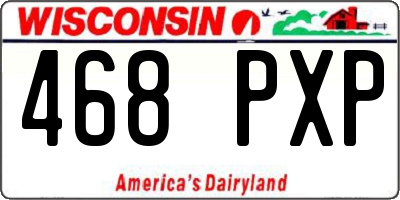 WI license plate 468PXP