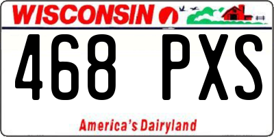 WI license plate 468PXS
