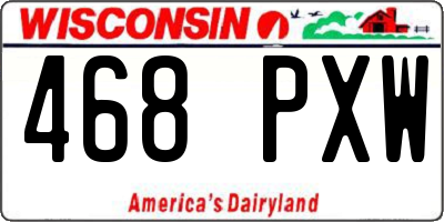 WI license plate 468PXW