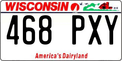 WI license plate 468PXY