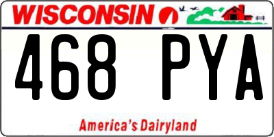 WI license plate 468PYA