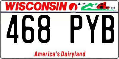 WI license plate 468PYB