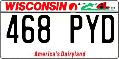 WI license plate 468PYD