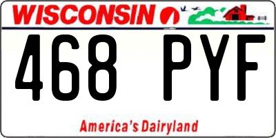 WI license plate 468PYF