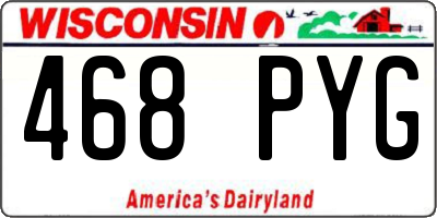 WI license plate 468PYG