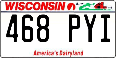 WI license plate 468PYI