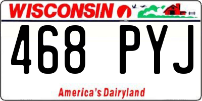 WI license plate 468PYJ