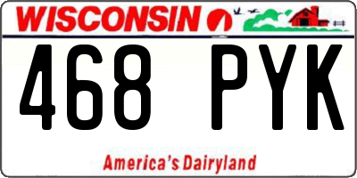 WI license plate 468PYK