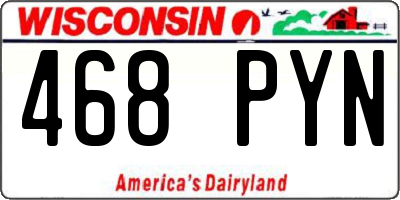 WI license plate 468PYN