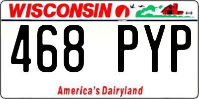 WI license plate 468PYP