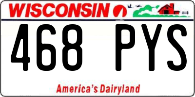 WI license plate 468PYS