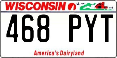 WI license plate 468PYT