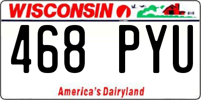 WI license plate 468PYU