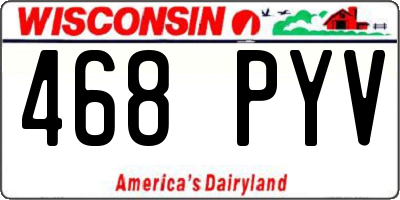 WI license plate 468PYV