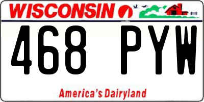 WI license plate 468PYW
