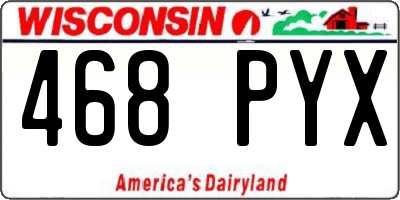 WI license plate 468PYX